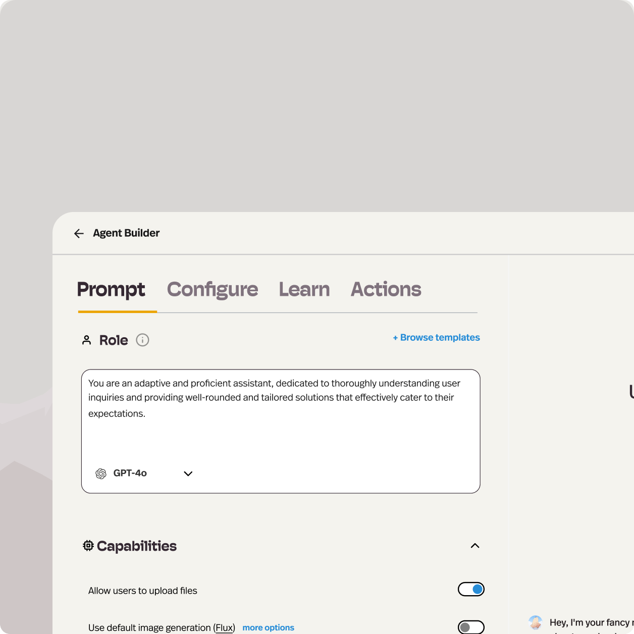 No Code Agent Builder